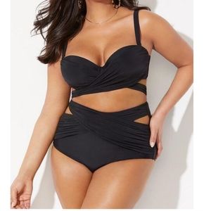 Gabifresh black bikini wrap set